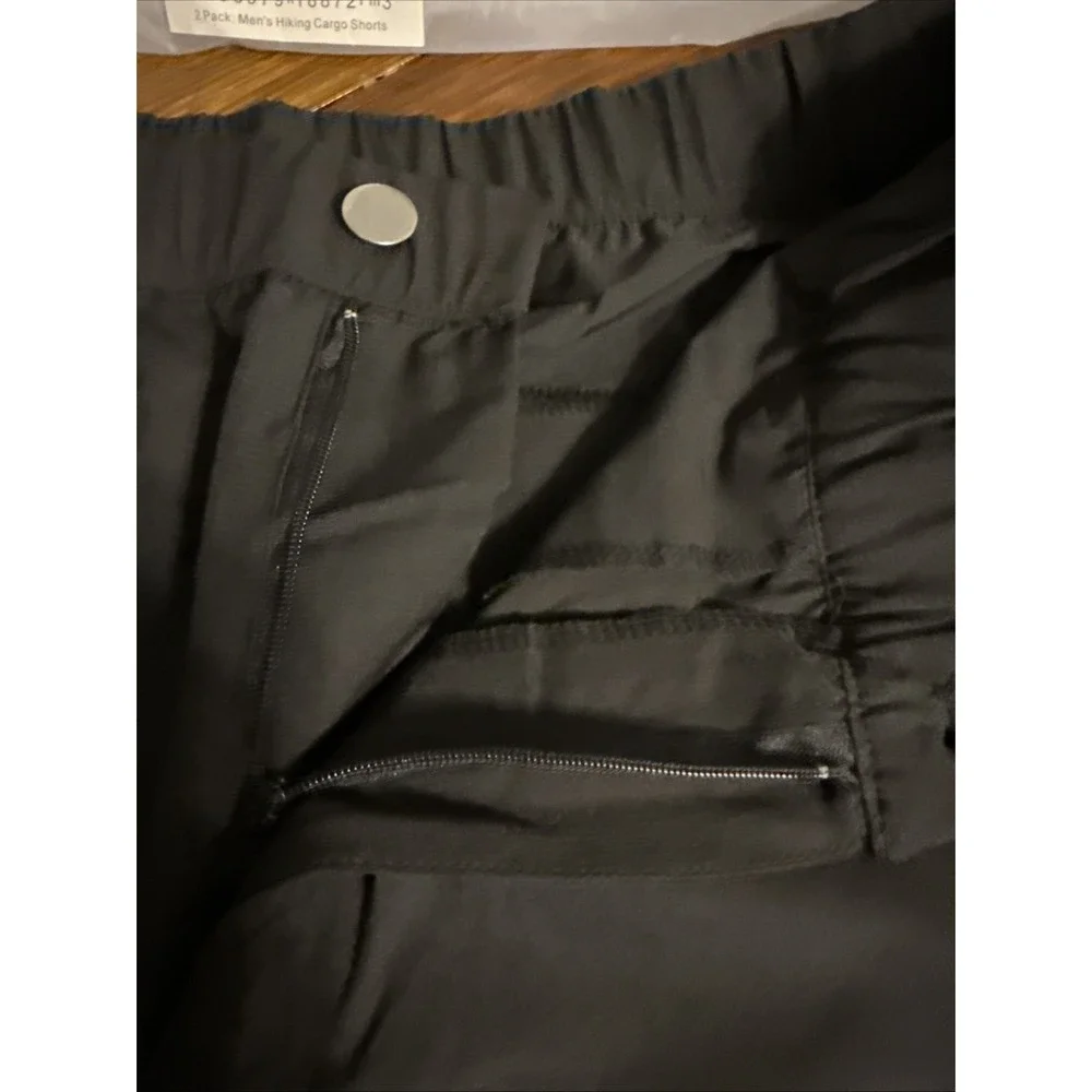Real Essentials 2 Pack: Men's Hiking Cargo Shorts Fishing Size Small pockets‎